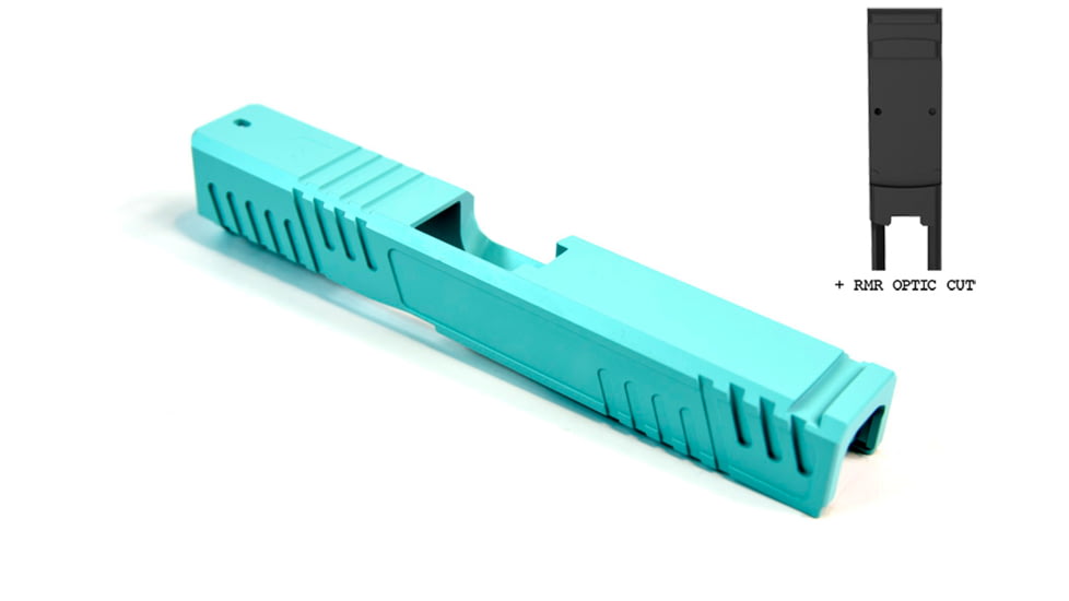 Gun Cuts Shift Slide for Glock 19, Optic Cut, Robbins Egg Blue, GC-G19-SHF-REB-RMR