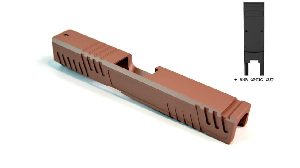 Gun Cuts Shift Slide for Glock 19, Optic Cut, Rose Gold, GC-G19-SHF-RGO-RMR