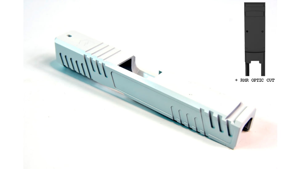 Gun Cuts Shift Slide for Glock 19, Optic Cut, Stormtooper White, GC-G19-SHF-SWH-RMR