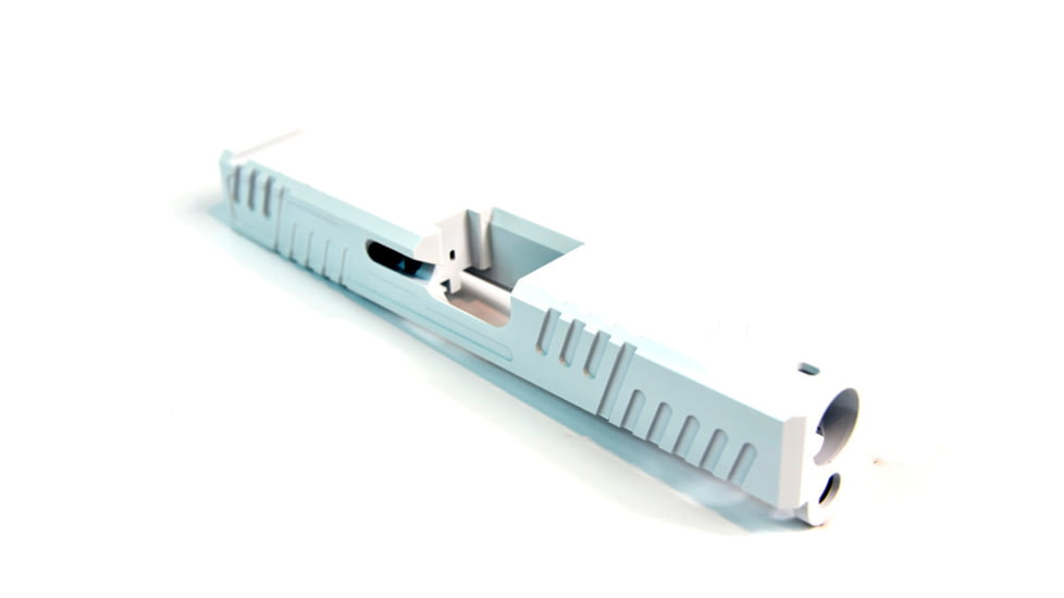 Gun Cuts Shift Slide for Glock 19, Optic Cut, Stormtooper White, GC-G19-SHF-SWH-RMR