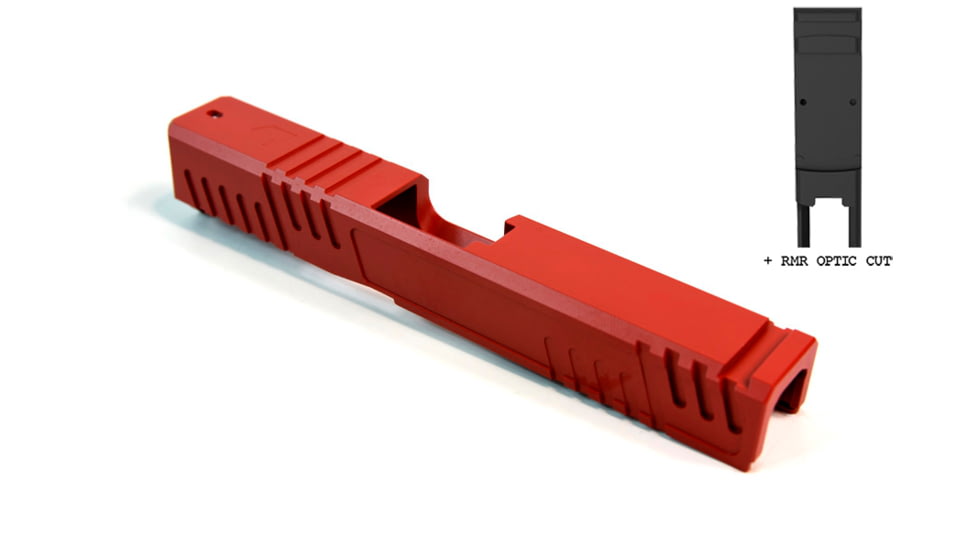 Gun Cuts Shift Slide for Glock 19, Optic Cut, USMC Red, GC-G19-SHF-URE-RMR