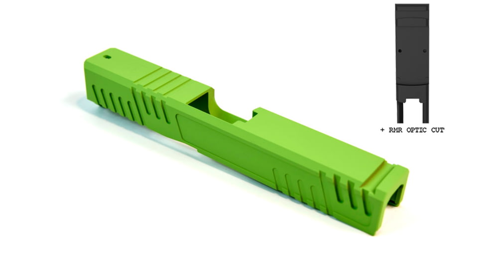 Gun Cuts Shift Slide for Glock 19, Optic Cut, Zombie Green, GC-G19-SHF-ZGR-RMR