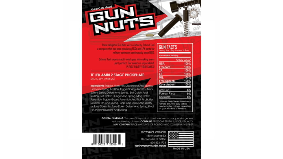 Gun Nuts TF Two Stage Phosphate Lower Parts Kit, Ambidextrous, SI-LPK-AMBI-2S1