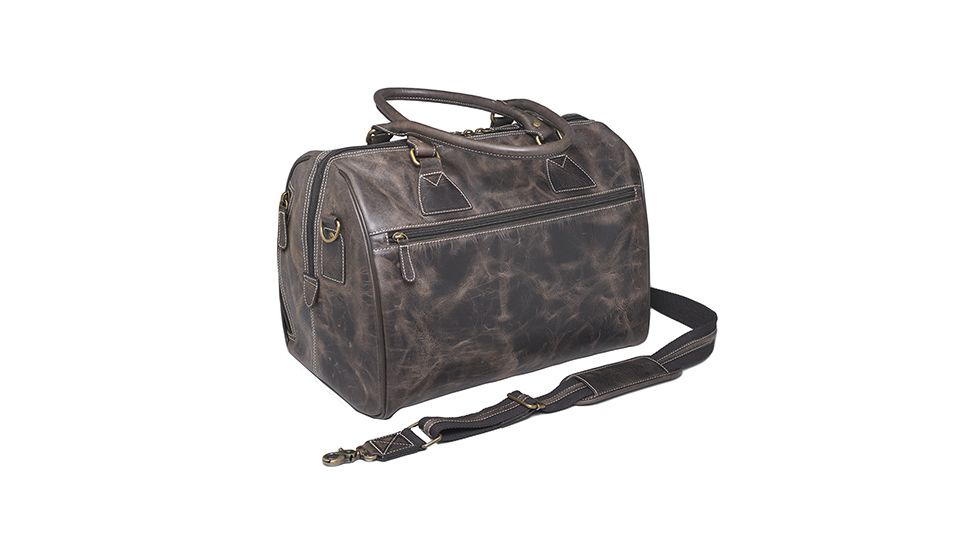 Gun Tote'n Mamas Buffalo Leather 15in Duffle Bag, Vintage Brown Distress 290670