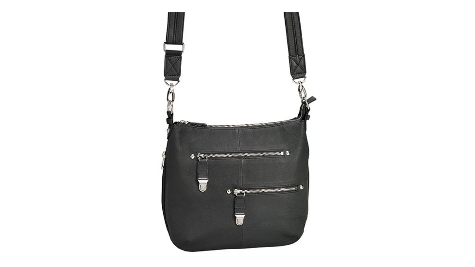 Gun Tote'n Mamas Concealed Carry Chrome Zip Handbag, Black GTM-23/BK