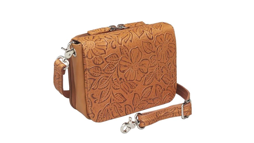 USED Gun Tote'n Mamas Concealed Carry Compact X-Body Organizer, Tan, GTM-15TLD/TN, EDEMO1