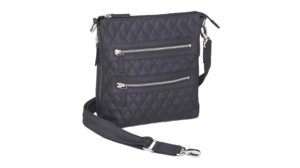 Gun Tote'n Mamas QuIlted Microfiber Cross-Body Flat Sac, Black 290674