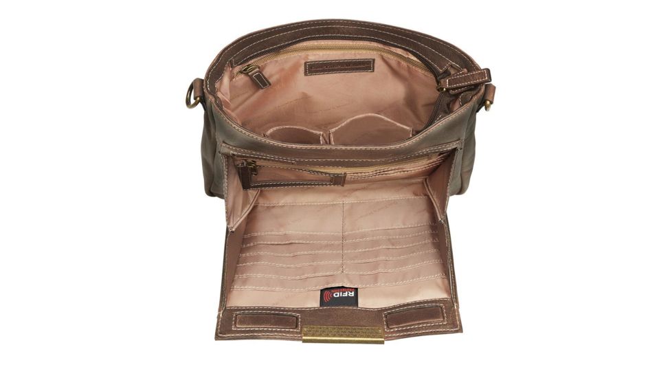 Gun Tote'n Mamas Concealed Carry Slim X-Body, Distressed Leather, Brown, GTM-CZY/98