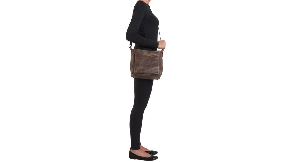 Gun Tote'n Mamas Concealed Carry Slim X-Body, Distressed Leather, Brown, GTM-CZY/98