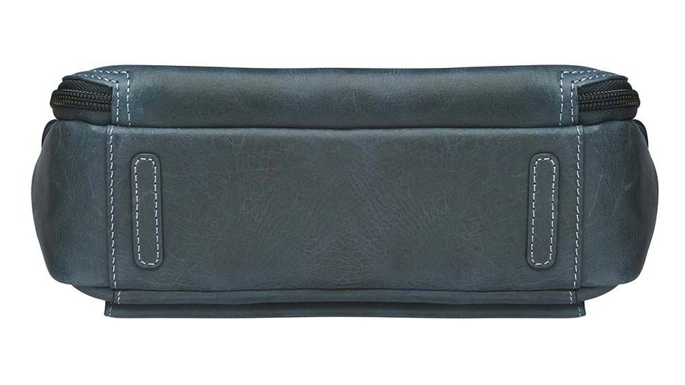 Gun Toten Mamas Distressed Leather Slim X-Body RFID Purse - Womens, Blue, GTM-CZY-98/BLUE