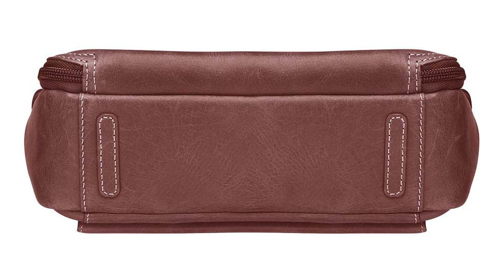 Gun Toten Mamas Distressed Leather Slim X-Body RFID Purse - Womens, Red, GTM-CZY-98/RED