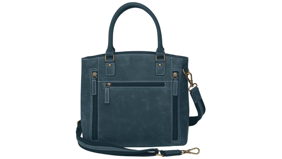 Gun Toten Mamas Distressed Leather Town Tote - Womens, Blue, GTM-CZY-51/BLUE