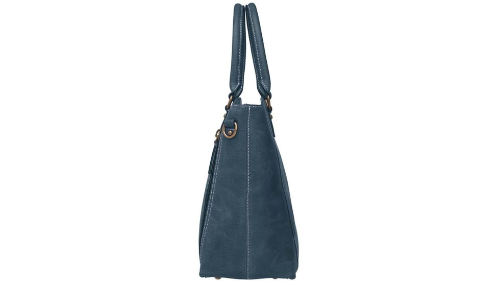 Gun Toten Mamas Distressed Leather Town Tote - Womens, Blue, GTM-CZY-51/BLUE