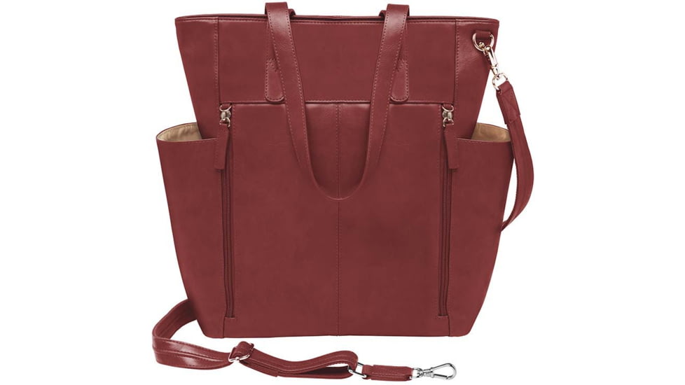 Gun Toten Mamas Oversized Leather RFID Travel Tote - Womens, Cherry, GTM-107/CHERRY