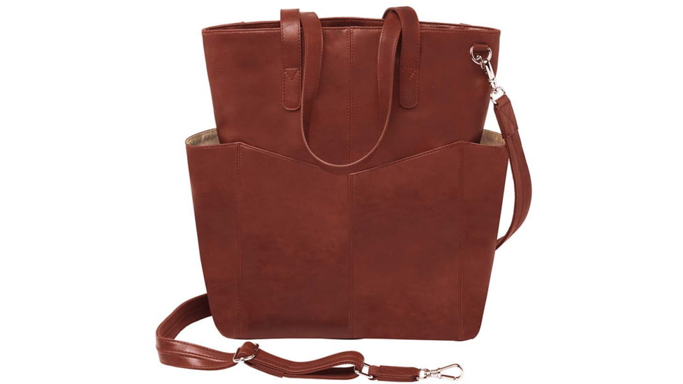 Gun Toten Mamas Oversized Leather RFID Travel Tote - Womens, Cherry, GTM-107/CHERRY