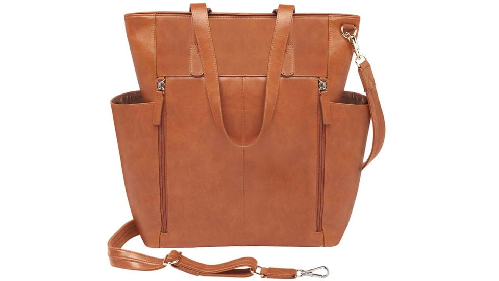 Gun Toten Mamas Oversized Leather RFID Travel Tote - Womens, Tan, GTM-107/TN