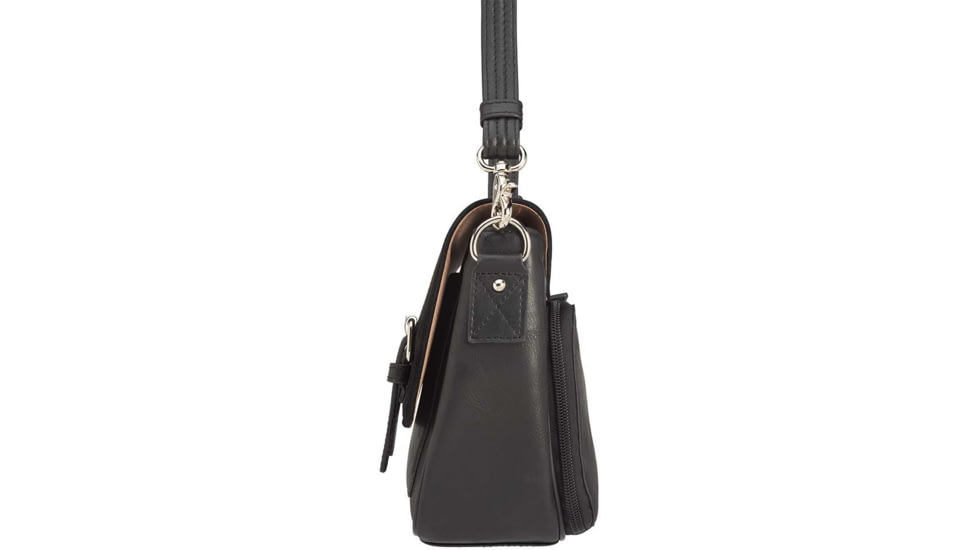 Gun Toten Mamas Satchel, Cowhide With Suede - Womens, Black, GTM-36/BK