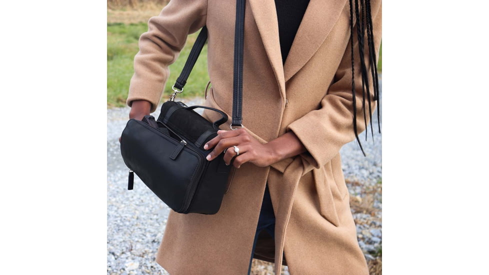 Gun Toten Mamas Satchel, Cowhide With Suede - Womens, Black, GTM-36/BK