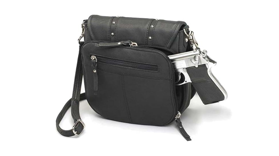 Gun Toten Mamas Simple Bling Purse w/Mernickle Holster, Black GTM-18/BK