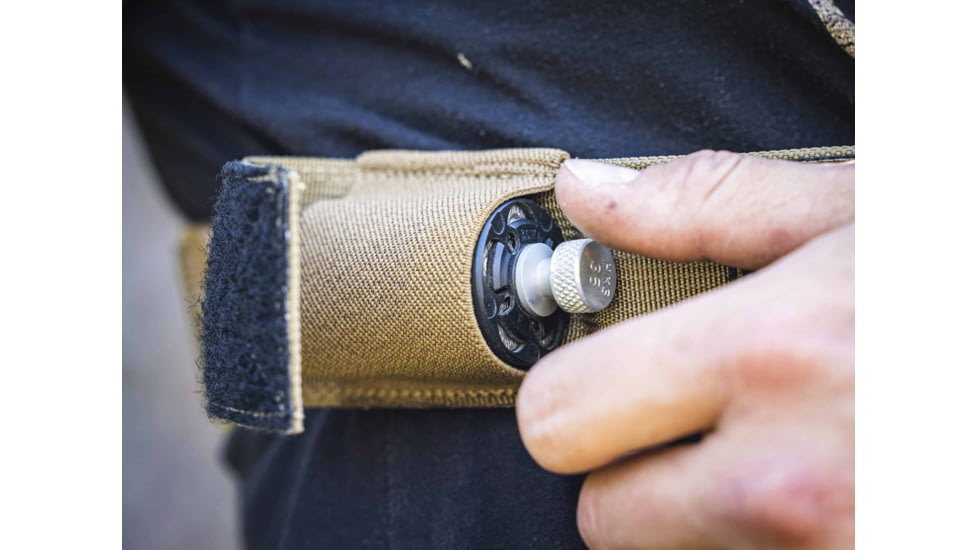 GunfightersINC Kenai Kydex Shell Nylon Harness Chest Holster, Fits FN FiveSeven, Right Hand, Gray Shell, Coyote Brown Harness, KN-FN57-040221