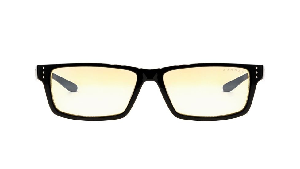 Gunnar Optiks Riot Glasses, Rectangular Shape, Onyx/Amber RIO-00101