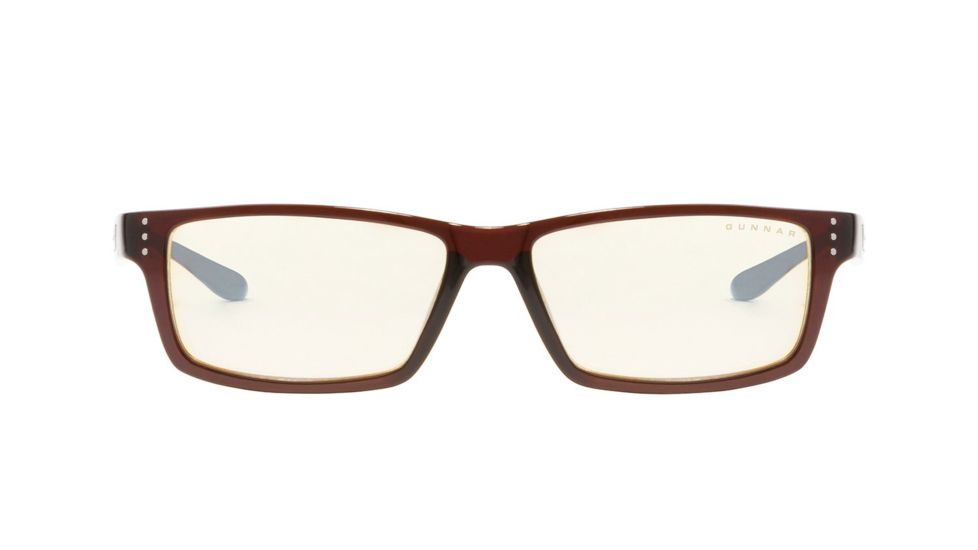Gunnar Optiks Riot Glasses, Rectangular Shape, Espresso/Amber RIO-00201