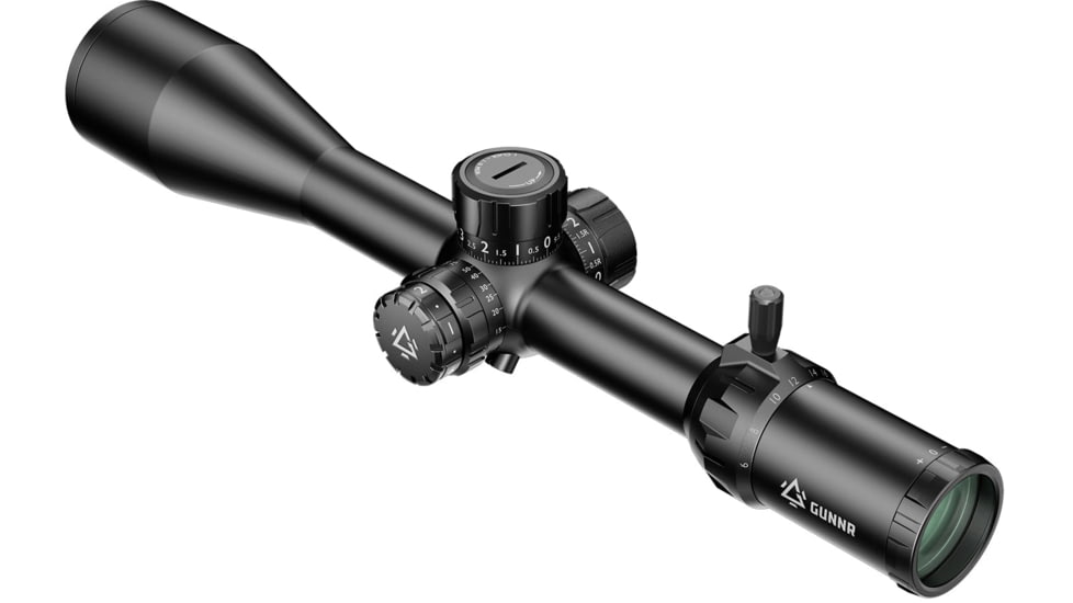 GUNNR Heimdall 6-24x50mm 30mm Tube Rifle Scope, Second Focal Plane, 1/8 MOA Reticle, Black, FFP-0624-50