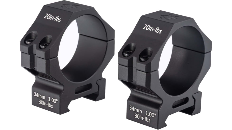 GUNNR Sleipnir 34mm 1 inch scope Rings, Black, MON-FT01-34