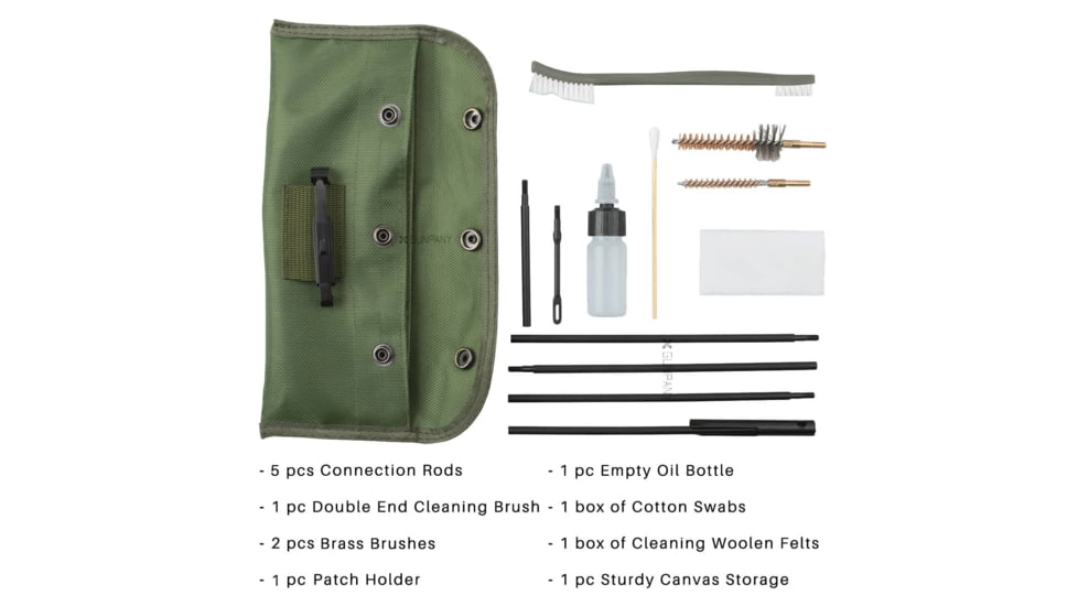 Gunpany AR15 / M16 Gunsmithing Cleaning Kit Pouch, Army Green, GPGC-A15P