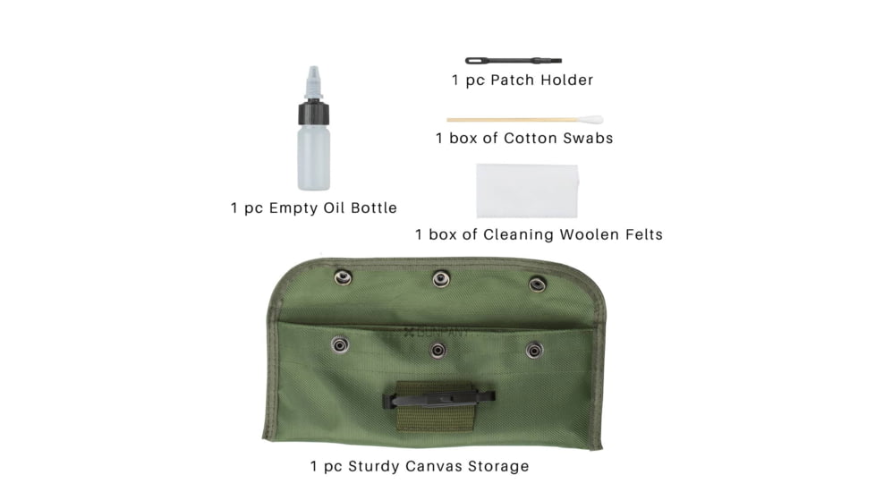 Gunpany AR15 / M16 Gunsmithing Cleaning Kit Pouch, Army Green, GPGC-A15P