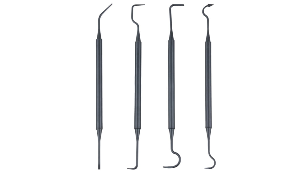 Gunpany Polymer Double Side Cleaning Picks, 4 Pieces, Black, GPCK-4P