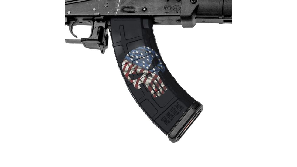 GunSkins AK-47 Magazine Skin, Skull America, ak-47-mag-skin-skull-america