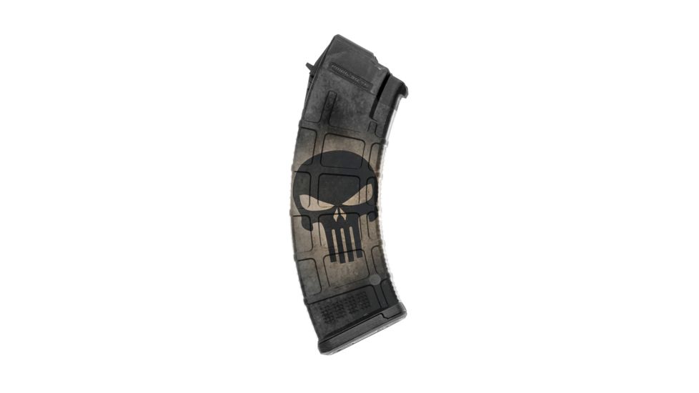 GunSkins AK-47 Magazine Skin, Skull Black, ak-47-mag-skin-skull-black