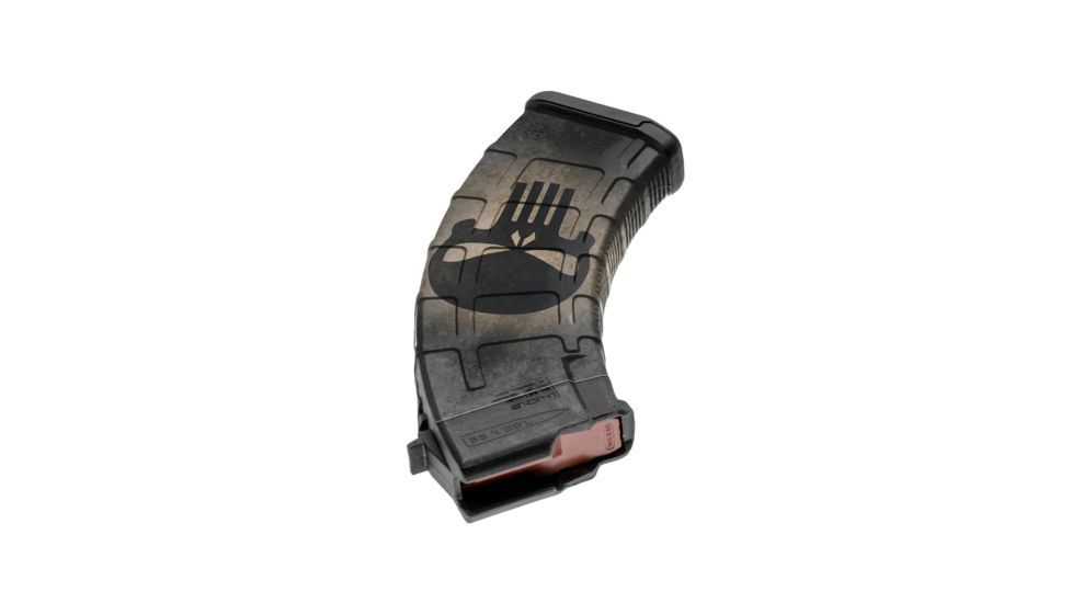 GunSkins AK-47 Magazine Skin, Skull Black, ak-47-mag-skin-skull-black
