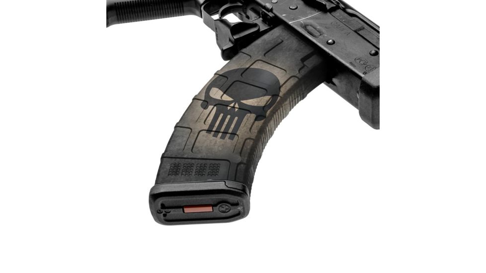 GunSkins AK-47 Magazine Skin, Skull Black, ak-47-mag-skin-skull-black