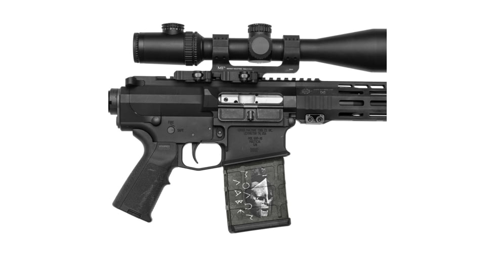 GunSkins AR-10 Magazine Skin, Molon Labe Black, ar-10-mag-sk-mln-labe-black