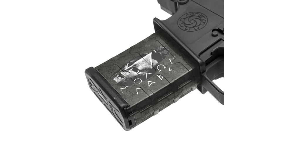 GunSkins AR-10 Magazine Skin, Molon Labe Black, ar-10-mag-sk-mln-labe-black