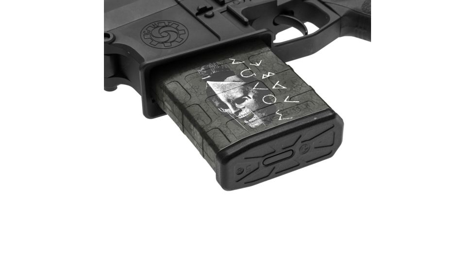 GunSkins AR-10 Magazine Skin, Molon Labe Black, ar-10-mag-sk-mln-labe-black