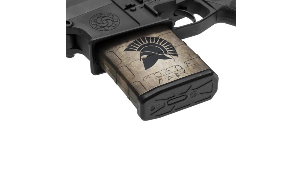 GunSkins AR-10 Magazine Skin, Molon Labe Tan, ar-10-mag-skin-molon-labe-tan