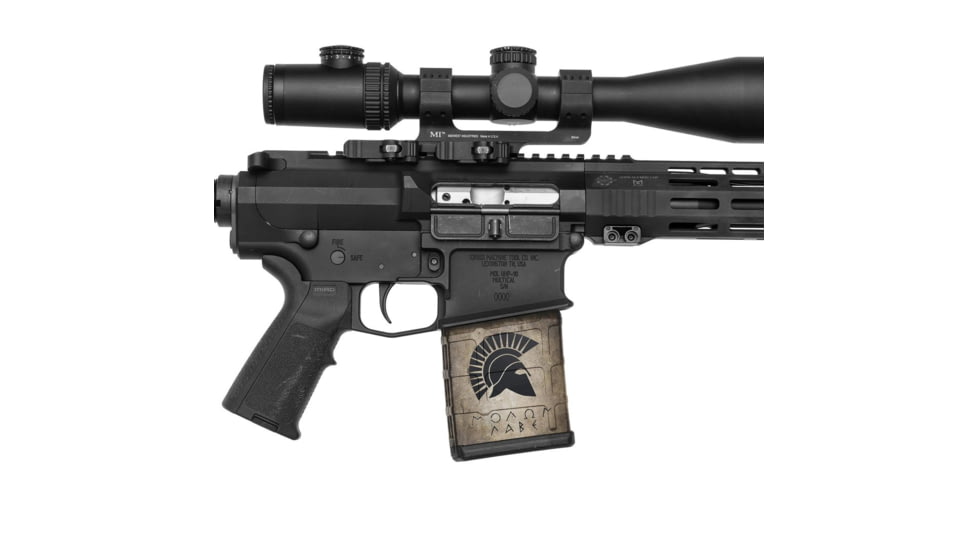 GunSkins AR-10 Magazine Skin, Molon Labe Tan, ar-10-mag-skin-molon-labe-tan