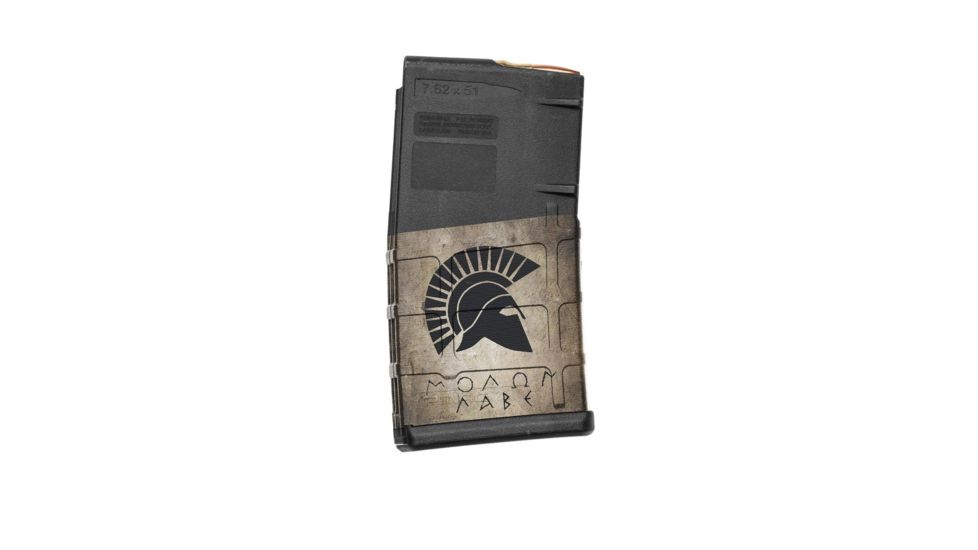 GunSkins AR-10 Magazine Skin, Molon Labe Tan, ar-10-mag-skin-molon-labe-tan