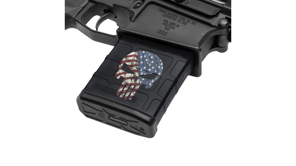GunSkins AR-10 Magazine Skin, Skull America, ar-10-mag-skin-skull-america