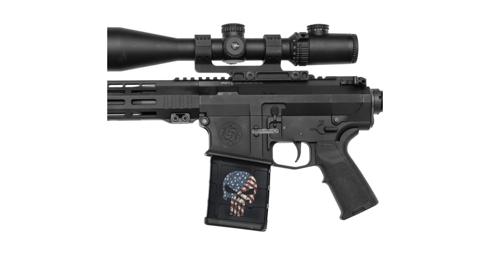 GunSkins AR-10 Magazine Skin, Skull America, ar-10-mag-skin-skull-america