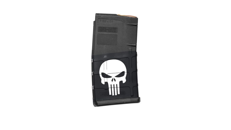GunSkins AR-10 Magazine Skin, Skull, ar-10-mag-skin-skull