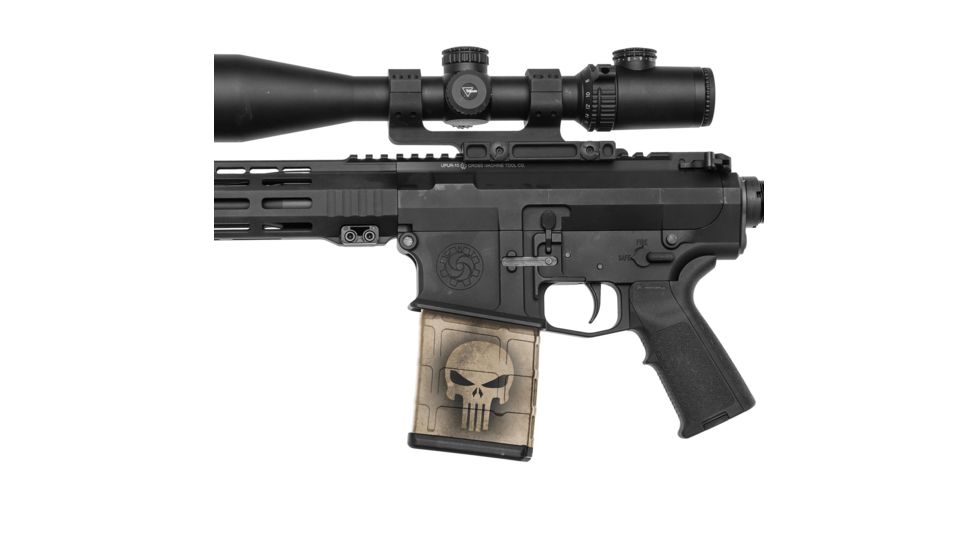 GunSkins AR-10 Magazine Skin, Skull Tan, ar-10-mag-skin-skull-tan