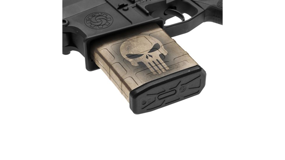 GunSkins AR-10 Magazine Skin, Skull Tan, ar-10-mag-skin-skull-tan