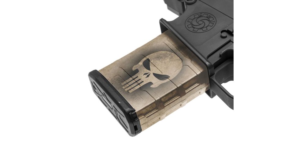 GunSkins AR-10 Magazine Skin, Skull Tan, ar-10-mag-skin-skull-tan