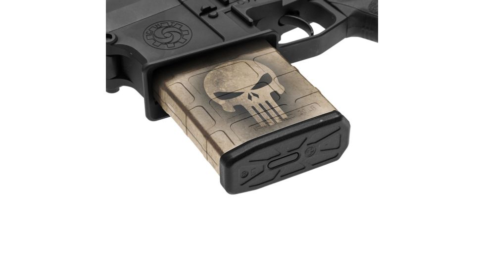 GunSkins AR-10 Magazine Skin, Skull Tan, ar-10-mag-skin-skull-tan