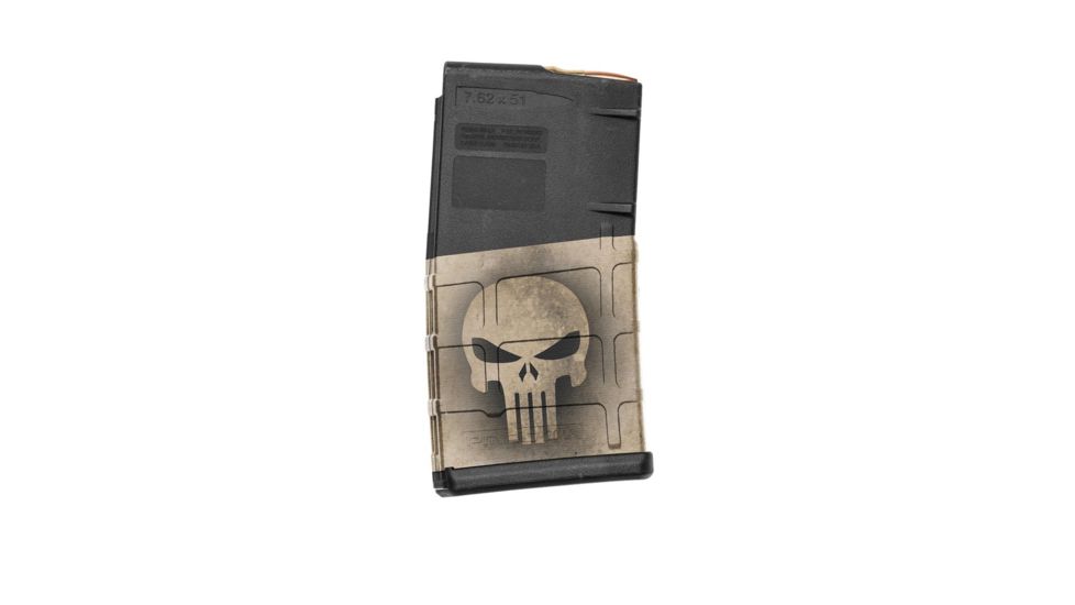 GunSkins AR-10 Magazine Skin, Skull Tan, ar-10-mag-skin-skull-tan