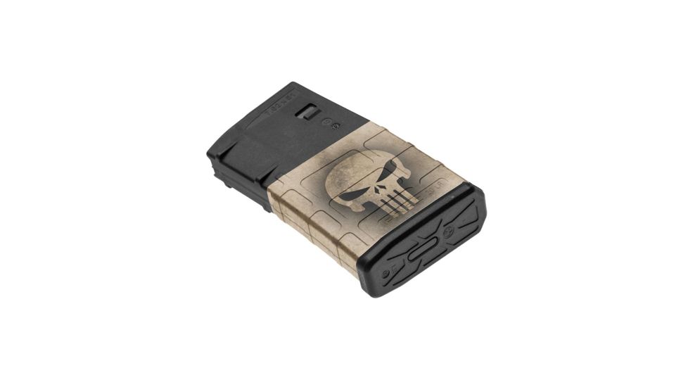 GunSkins AR-10 Magazine Skin, Skull Tan, ar-10-mag-skin-skull-tan